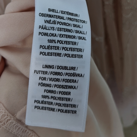 NEW ADRIANNA PAPELL Champagne Sand Beaded Embellished Sleeveless Formal Gown - Picture 8 of 9